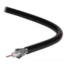 RG6 cable coaxial PVC negro para vigilancia CCTV TV Cat